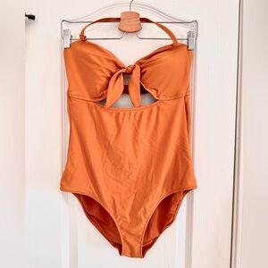 Aerie one piece swimsuit tie front with keyhole